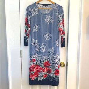 Chic Glamour Floral Print shift Dress size 8 - versatile , gorgeous